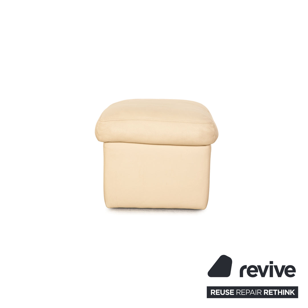 Erpo CL 300 Leder Sofa Garnitur Creme 2x Zweisitzer Hocker Couch