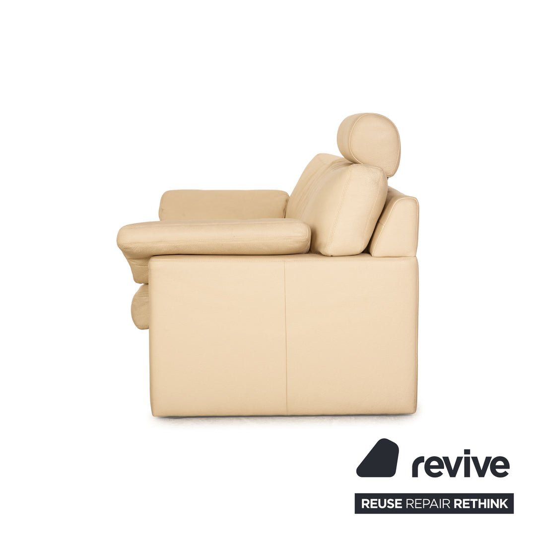 Erpo CL 300 Leder Zweisitzer Creme Sofa Couch