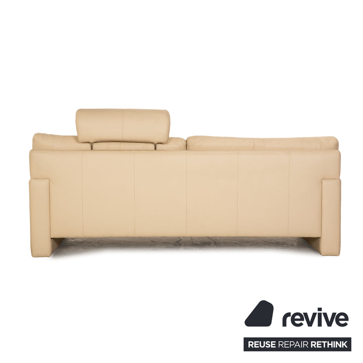 Erpo CL 300 Leder Zweisitzer Creme Sofa Couch