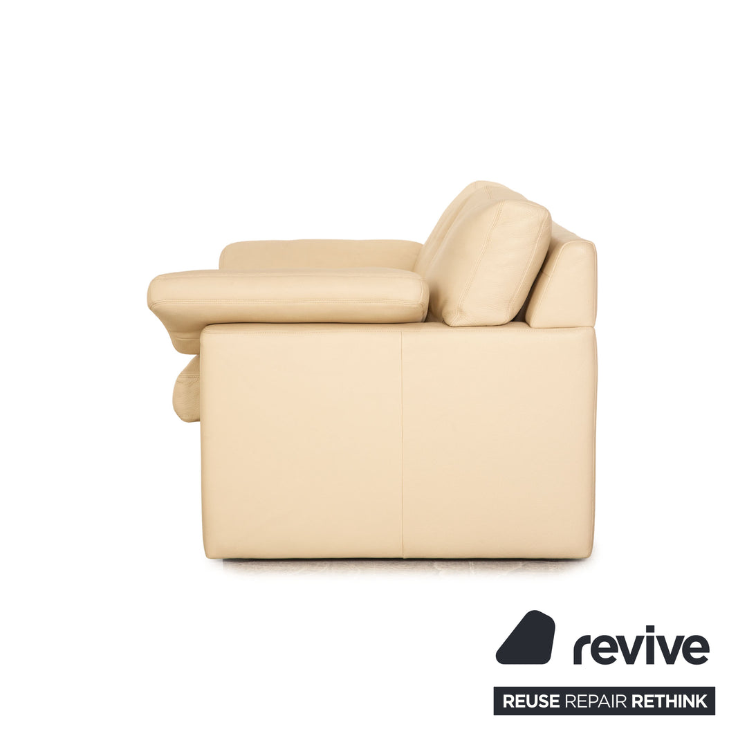 Erpo CL 300 Leder Zweisitzer Creme Sofa Couch