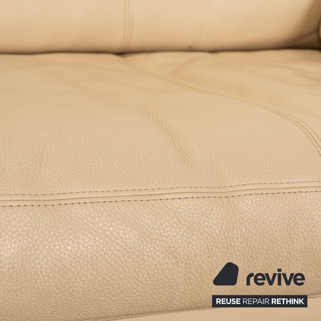 Erpo CL 300 Leder Zweisitzer Creme Sofa Couch