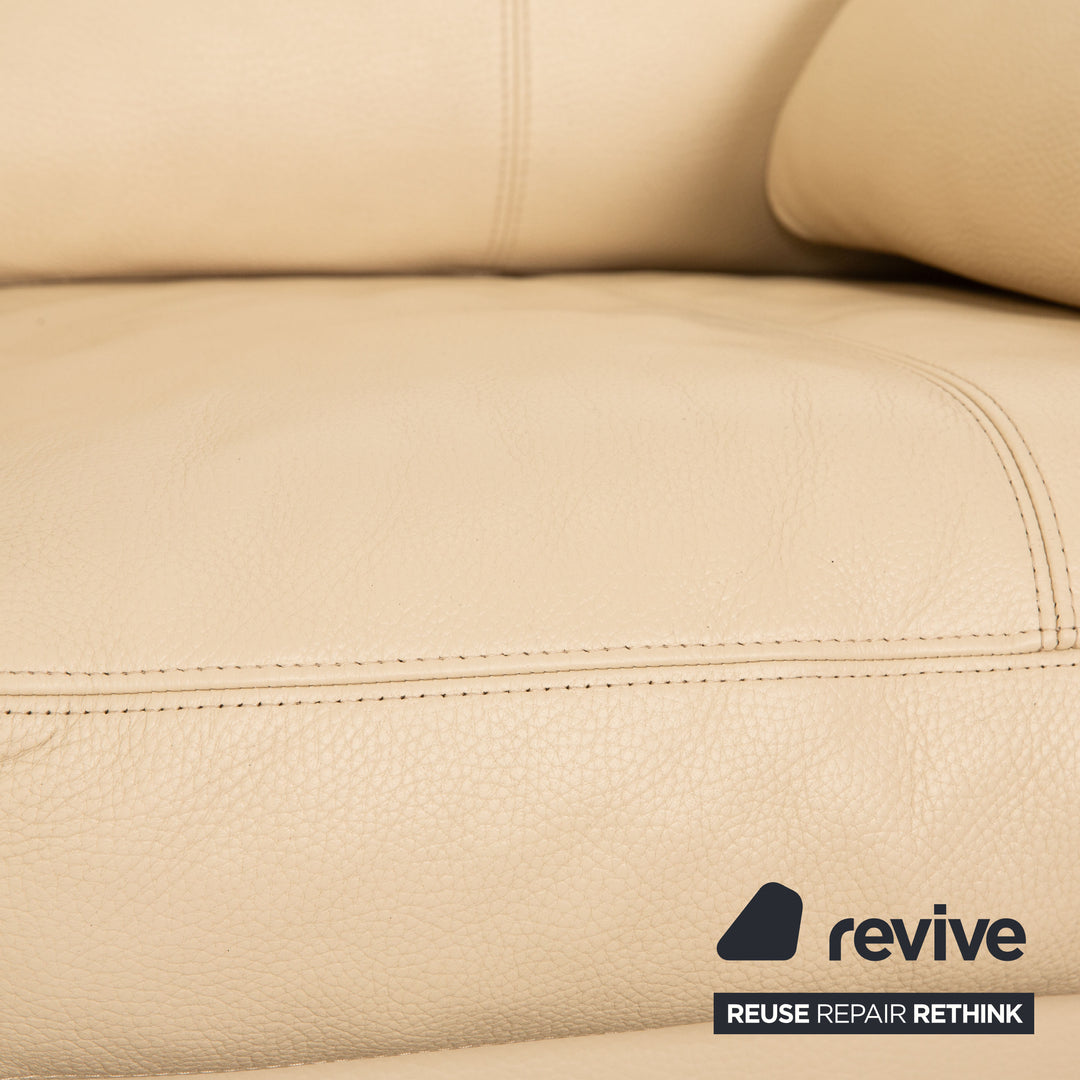Erpo CL 300 Leder Zweisitzer Creme Sofa Couch