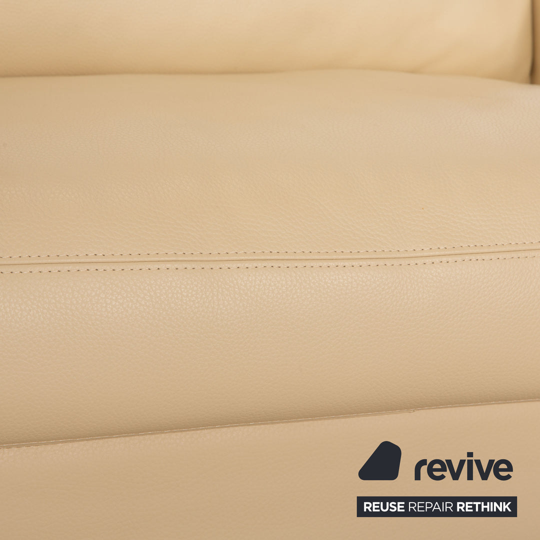 Erpo CL 500 Leder Dreisitzer Creme Sofa Couch