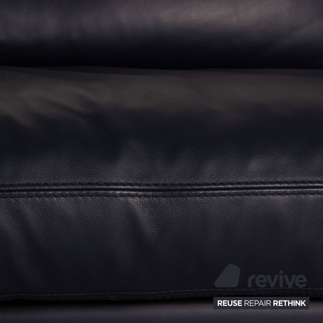 Erpo CL 650 Leather Sofa Blue Corner Sofa Couch