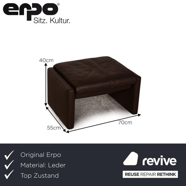 Erpo Hocker Leder Braun
