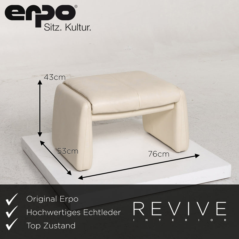 Erpo Leder Hocker Creme 