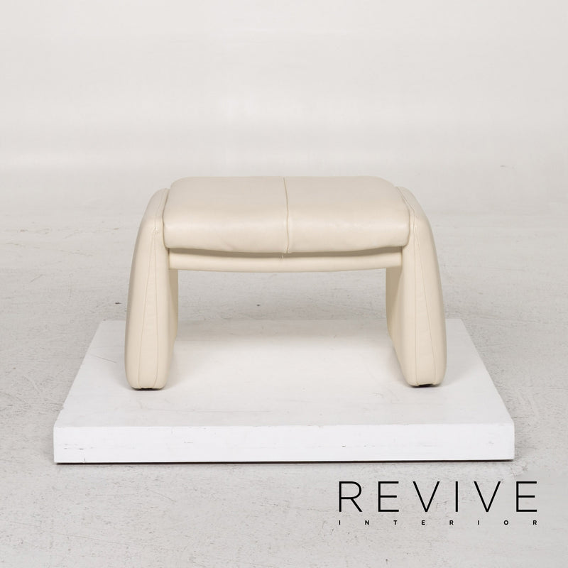 Erpo Leder Hocker Creme 