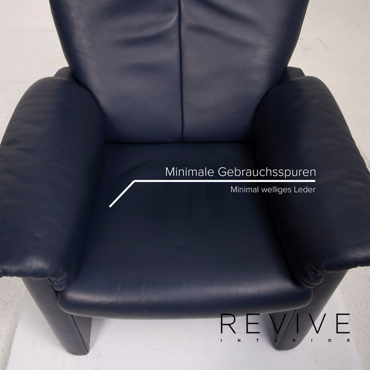 Erpo Leder Sessel Blau #15034