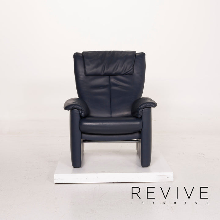 Erpo Leder Sessel Blau #15034