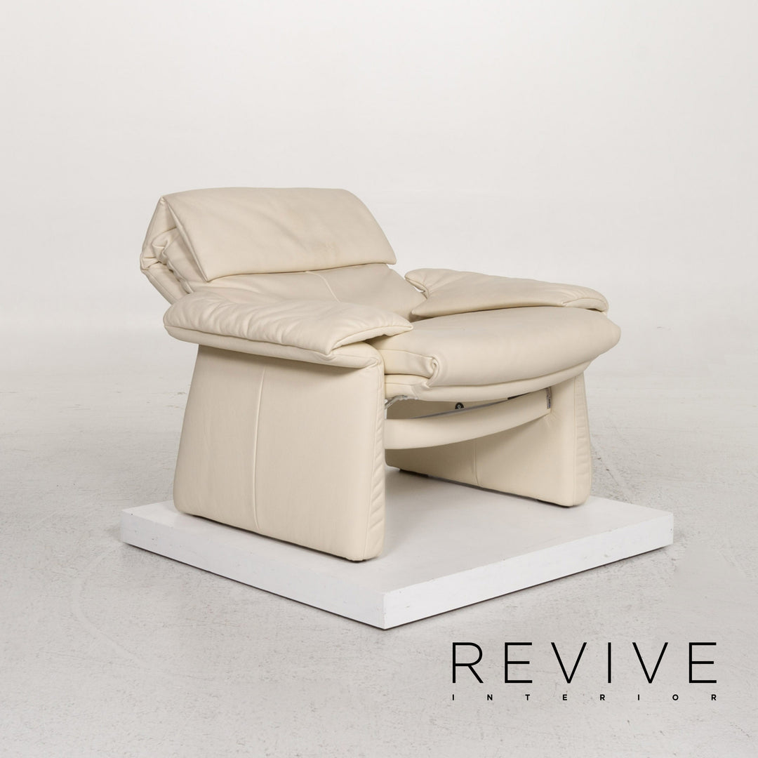 Erpo Leder Sessel Garnitur 1x Sessel 1x Hocker #13526