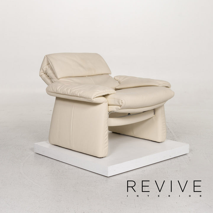 Erpo Leder Sessel Garnitur 1x Sessel 1x Hocker #13526