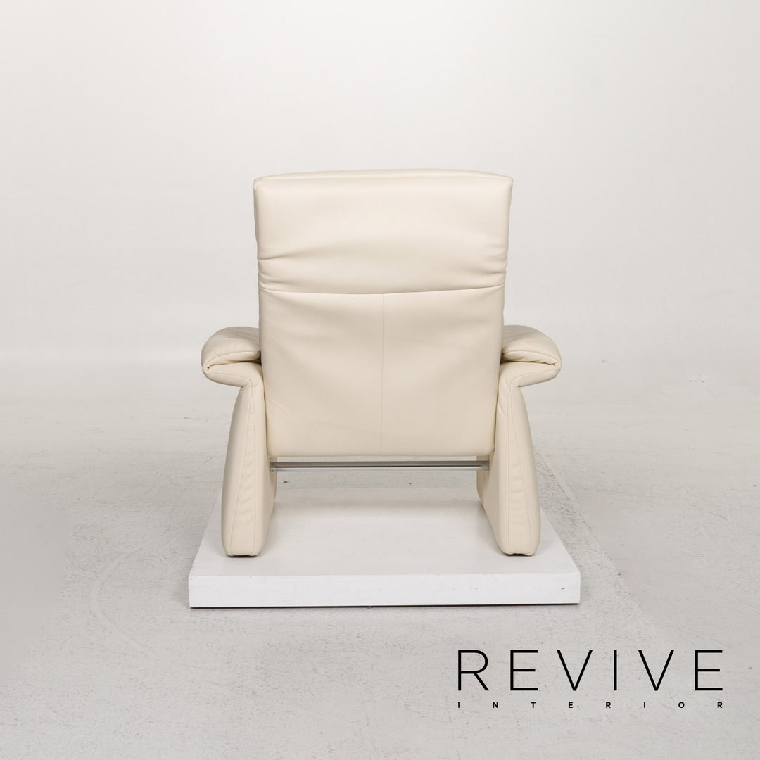 Erpo Leder Sessel Garnitur 1x Sessel 1x Hocker #13526