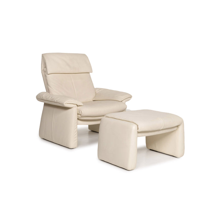 Erpo Leder Sessel Garnitur 1x Sessel 1x Hocker #13526