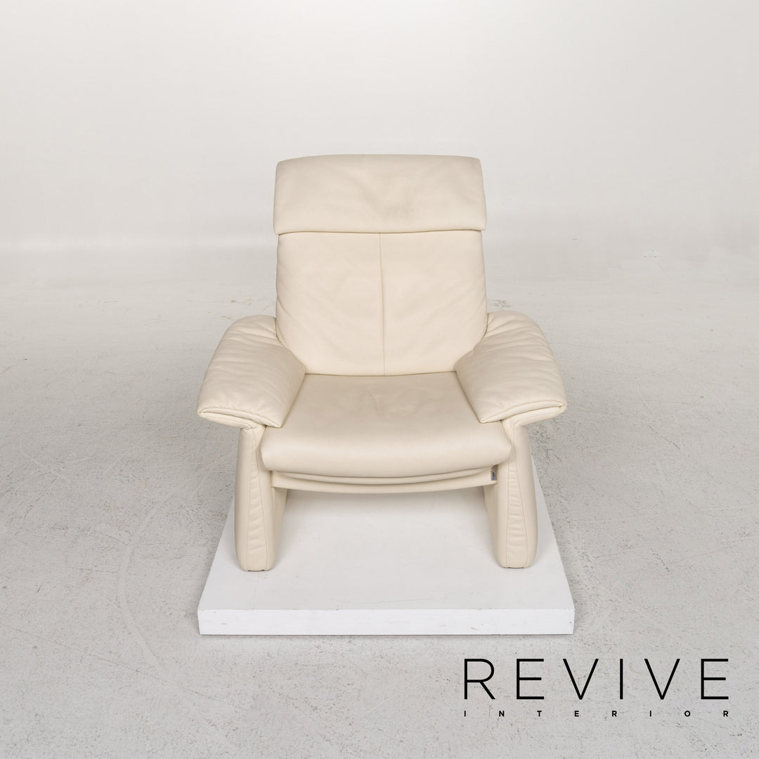 Erpo Leder Sessel Garnitur 1x Sessel 1x Hocker #13526