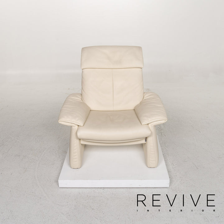 Erpo Leder Sessel Garnitur 1x Sessel 1x Hocker #13526