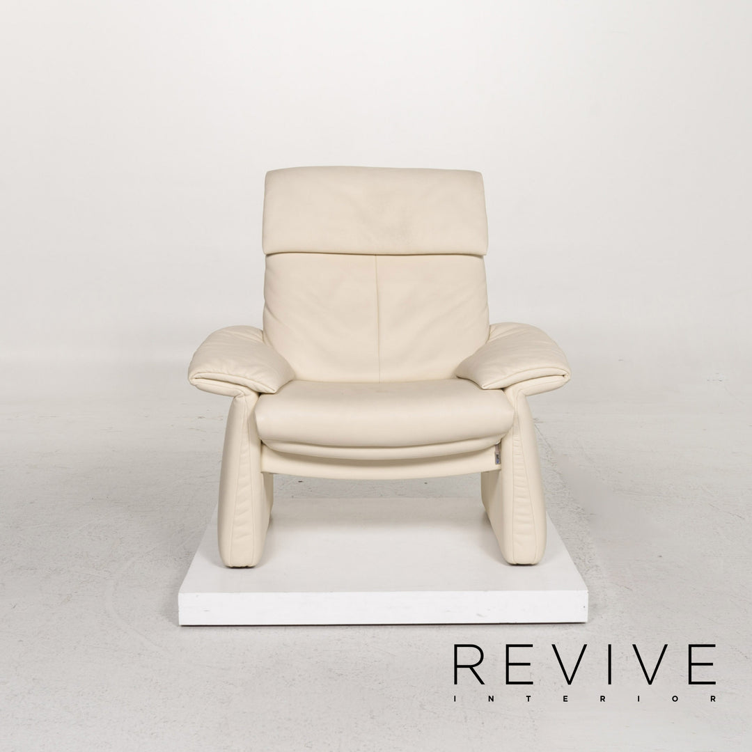 Erpo Leder Sessel Garnitur 1x Sessel 1x Hocker #13526