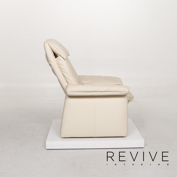 Erpo Leder Sessel Garnitur 1x Sessel 1x Hocker #13526