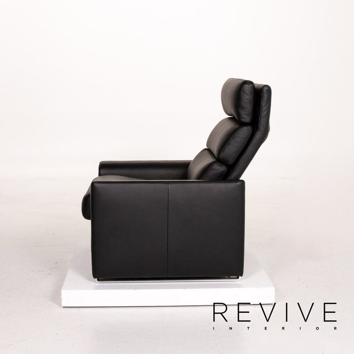 Erpo Soho Leather Armchair Black Relaxation Function Relaxation Armchair #14001