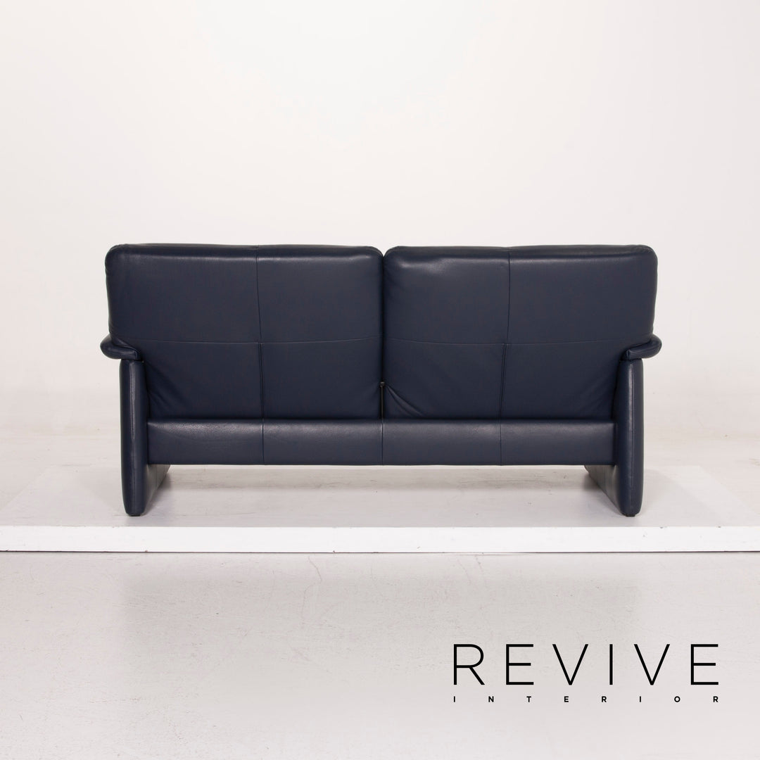 Erpo Leder Sofa Blau Dreisitzer #15033