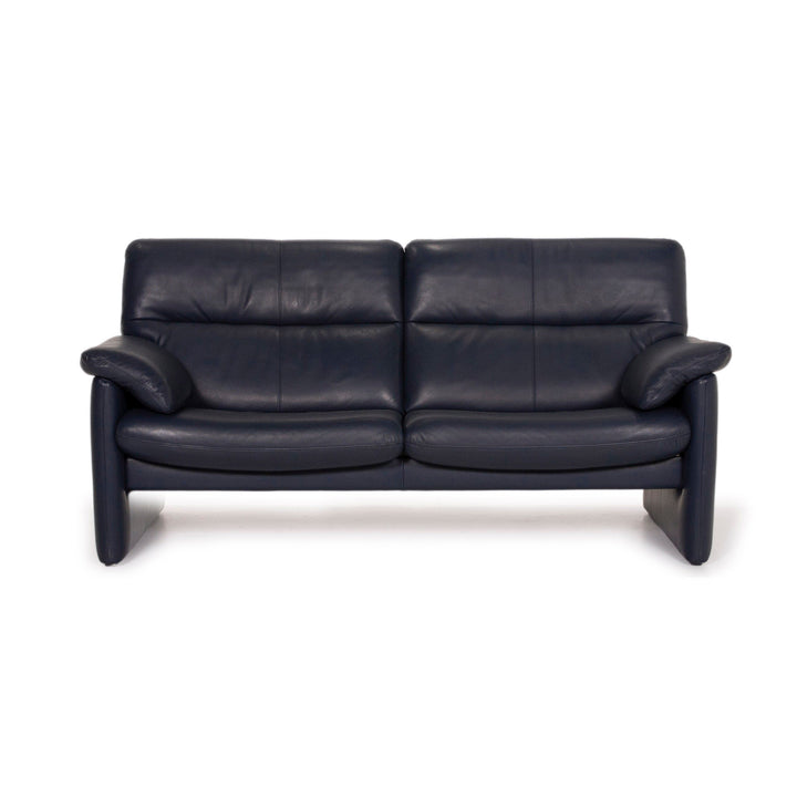 Erpo Leder Sofa Blau Dreisitzer #15033