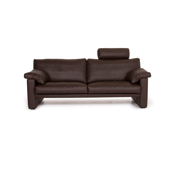 Erpo Leder Sofa Dunkelbraun Dreisitzer #15029