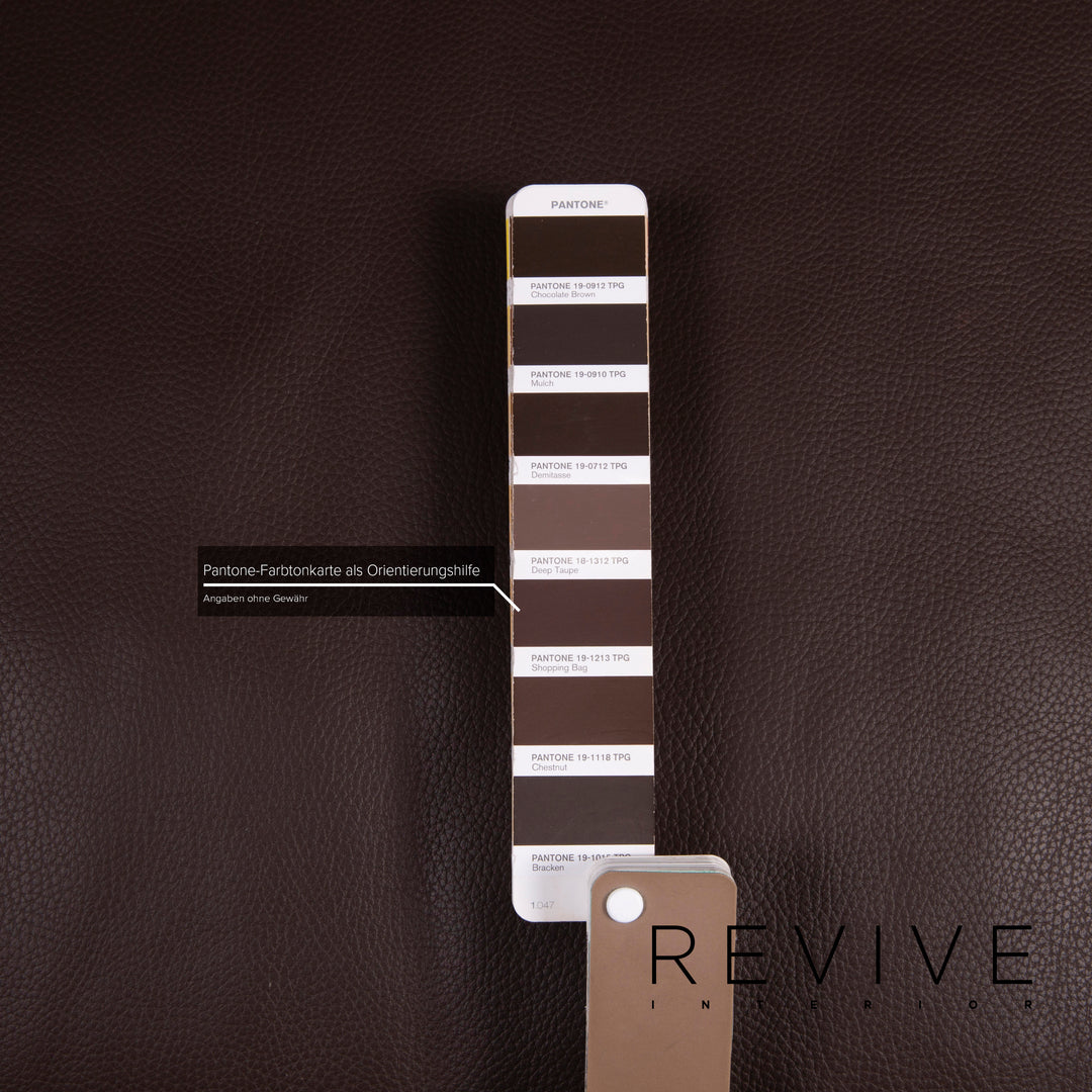 Erpo Leder Sofa Dunkelbraun Dreisitzer #15029