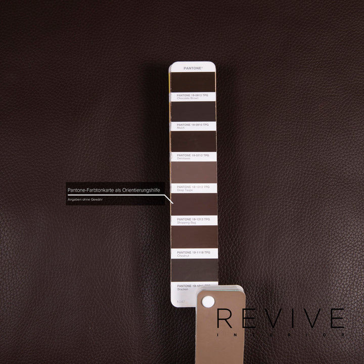 Erpo Leder Sofa Dunkelbraun Dreisitzer #15029