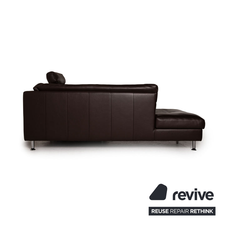 Erpo Leder Sofa Dunkelbraun Ecksofa Couch