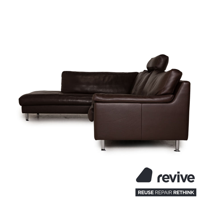 Erpo Leder Sofa Dunkelbraun Ecksofa Couch