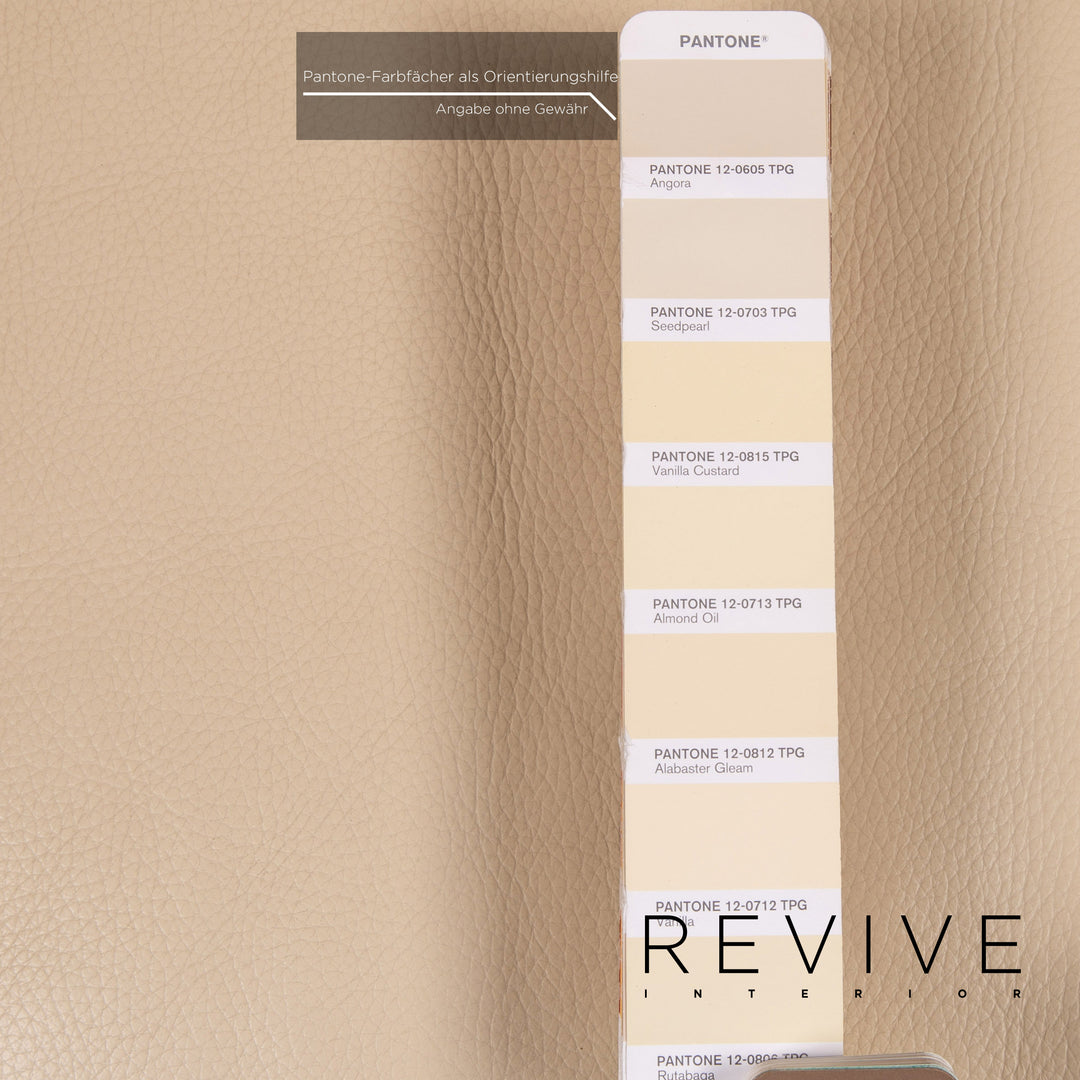 Erpo CL 400 Leder Sofa Garnitur Creme 1x Zweisitzer 1x Hocker Funktion #14510