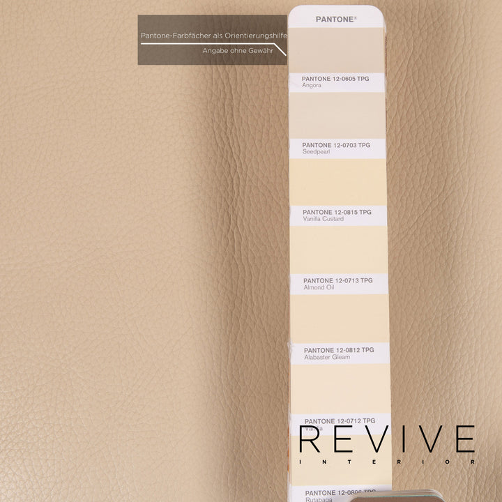 Erpo CL 400 Leder Sofa Garnitur Creme 1x Zweisitzer 1x Hocker Funktion #14510