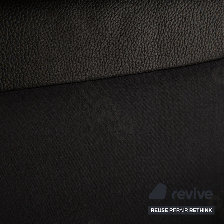 Erpo Leder Sofa Schwarz Zweisitzer