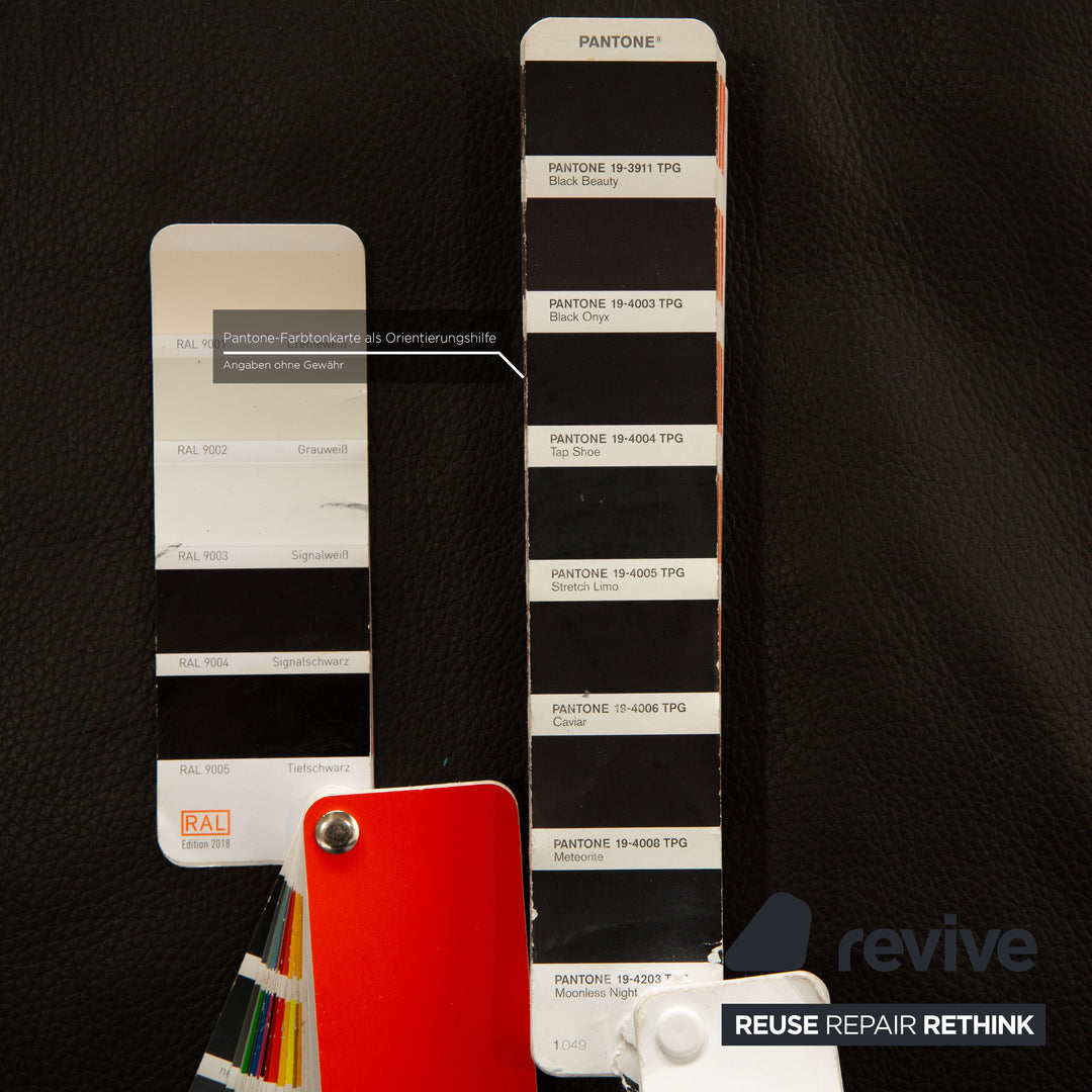 Erpo Leder Sofa Schwarz Zweisitzer