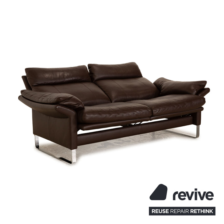 Erpo Lucca Leder Zweisitzer Braun Sofa Couch manuelle Funktion