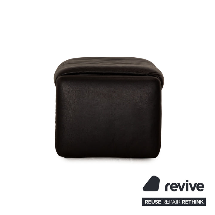 Erpo Lugano Leder Hocker Anthrazit