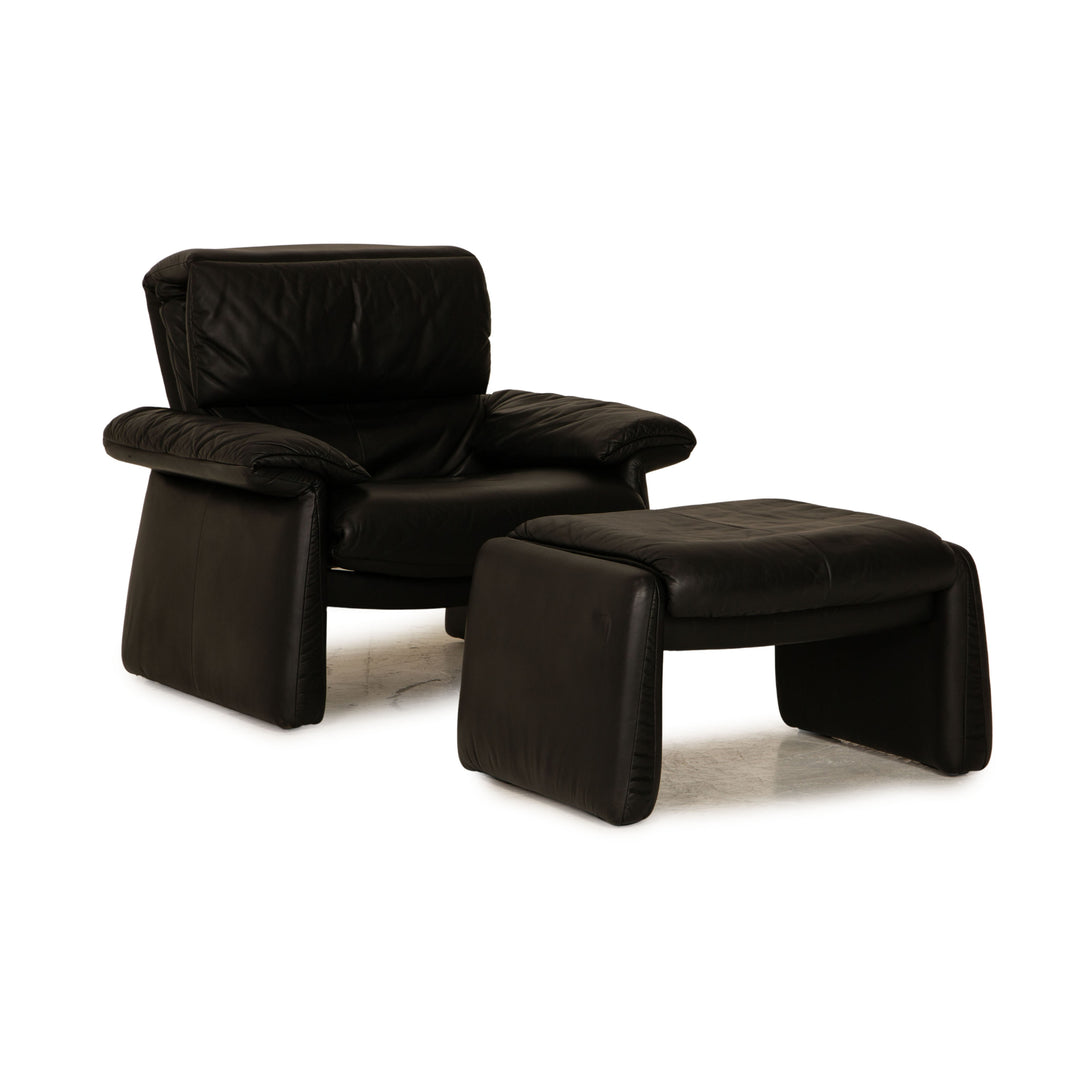 Erpo Lugano Leder Sessel Garnitur Schwarz Funktion