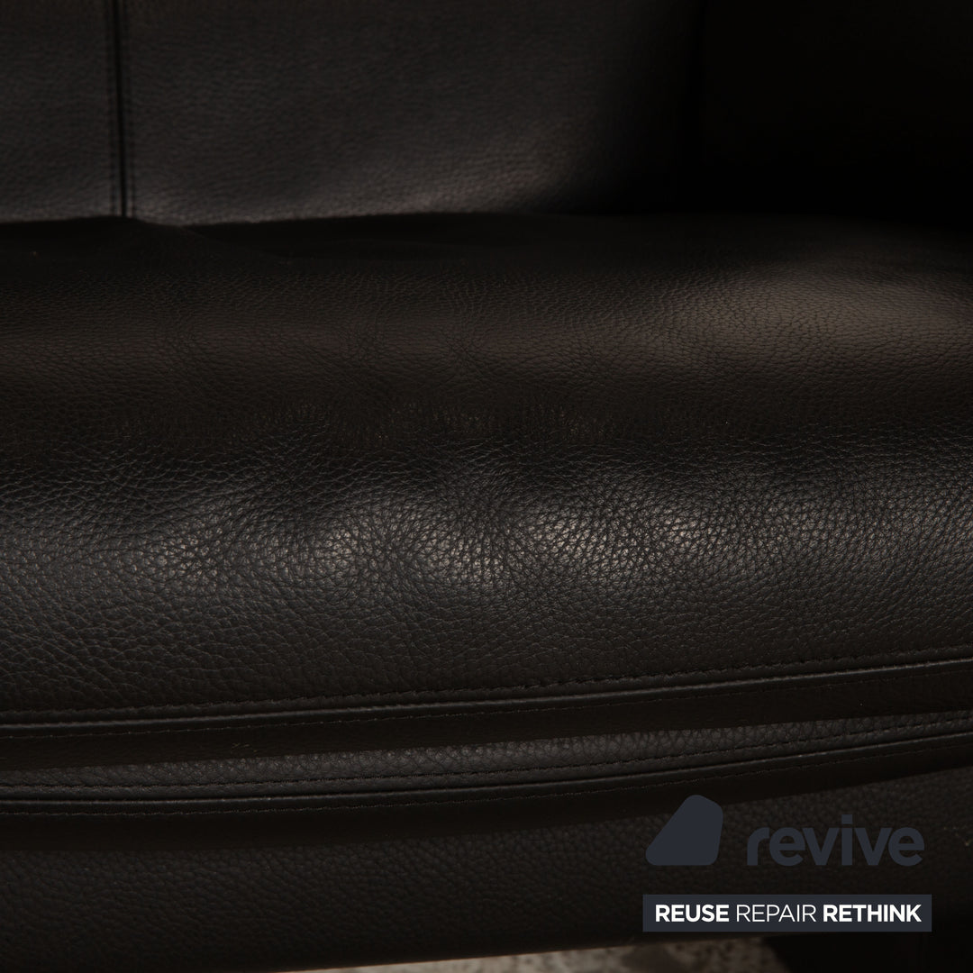 Erpo Lugano Leder Sessel Schwarz manuelle Funktion Relaxfunktion