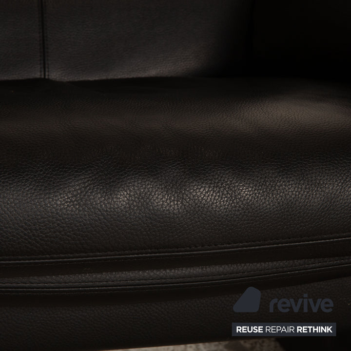 Erpo Lugano Leder Sessel Schwarz manuelle Funktion Relaxfunktion