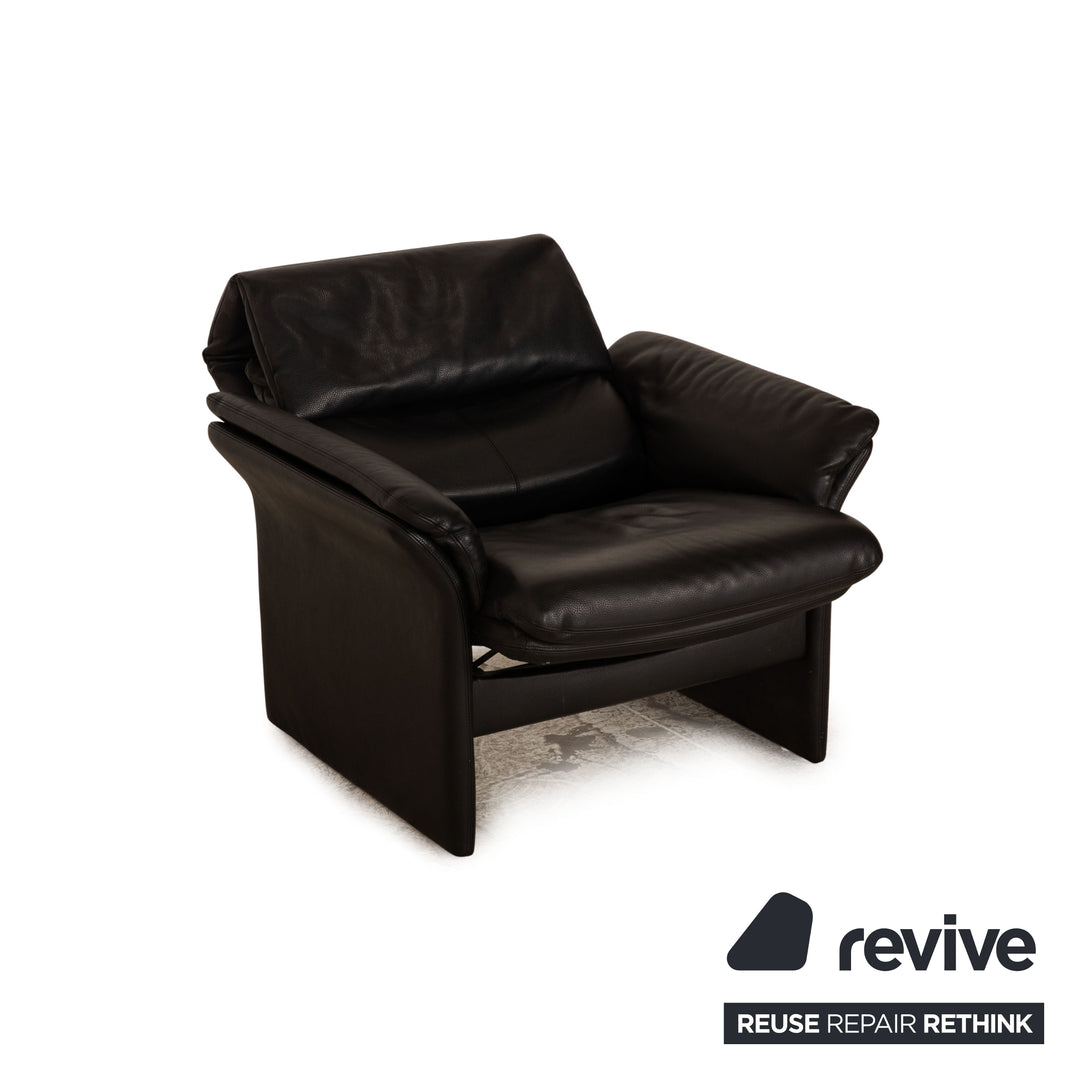 Erpo Lugano Leder Sessel Schwarz manuelle Funktion Relaxfunktion