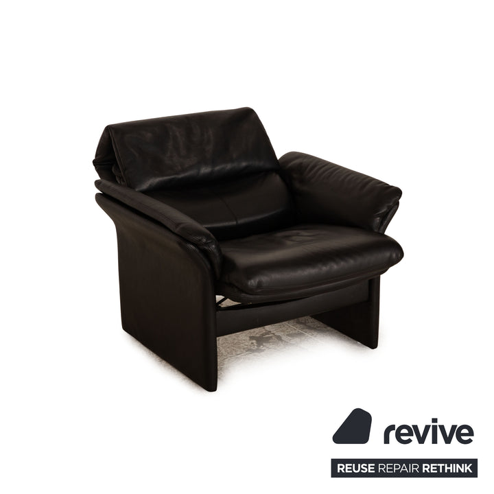 Erpo Lugano Leder Sessel Schwarz manuelle Funktion Relaxfunktion