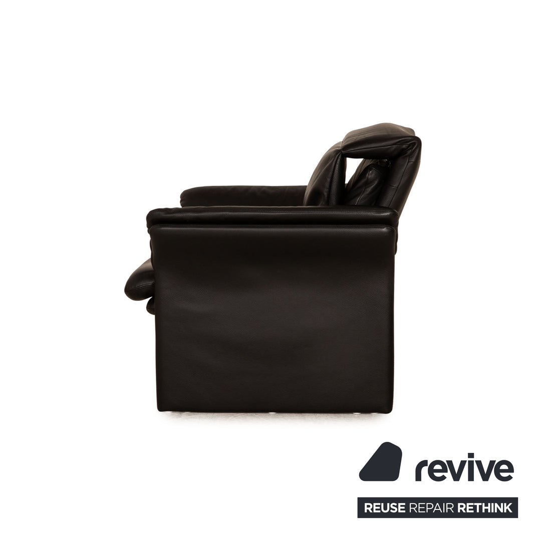 Erpo Lugano Leder Sessel Schwarz manuelle Funktion Relaxfunktion