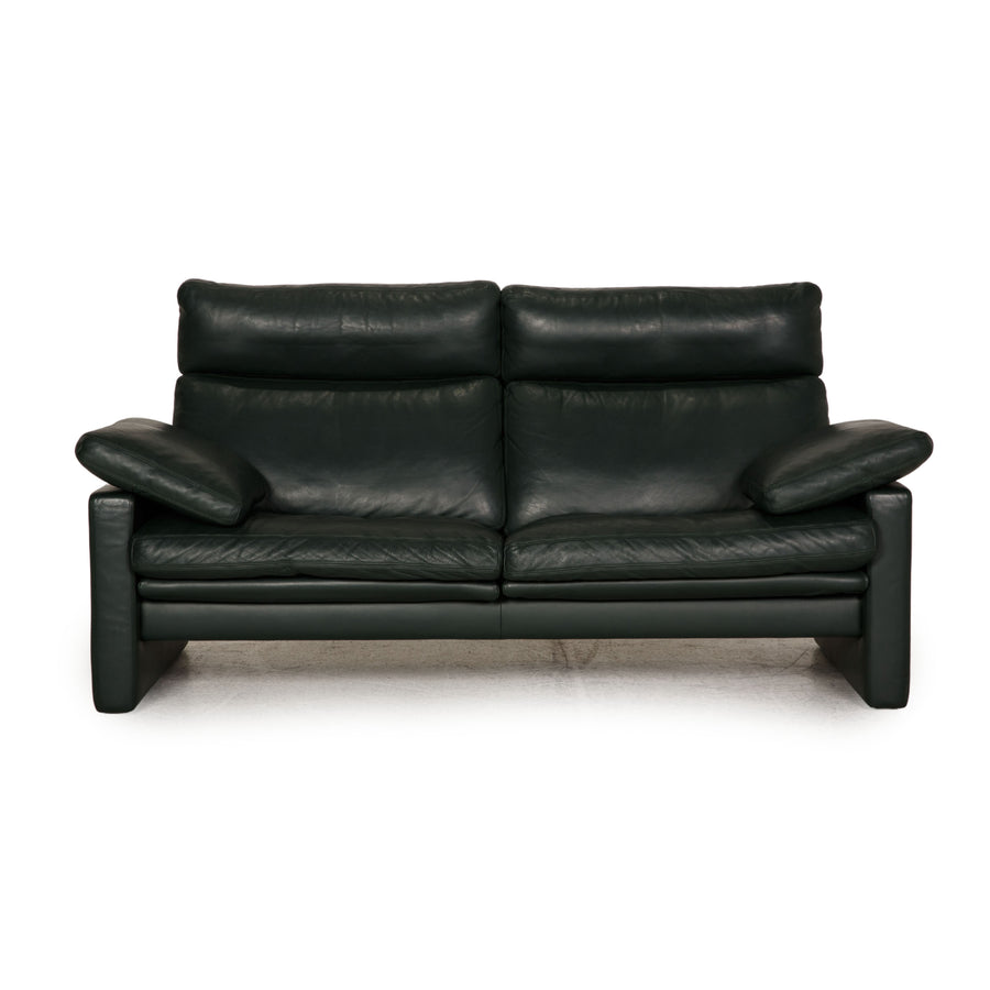 Erpo Manhattan Leder Sofa Dunkelgrün Zweisitzer Couch Funktion Relaxfunktion
