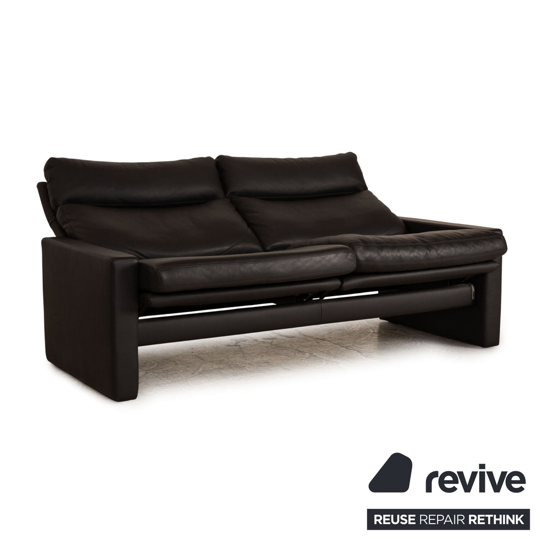 Erpo Manhatten Leder Dreisitzer Grau Anthrazit Sofa Couch Funktion