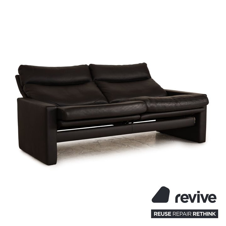 Erpo Manhatten Leder Dreisitzer Grau Anthrazit Sofa Couch Funktion