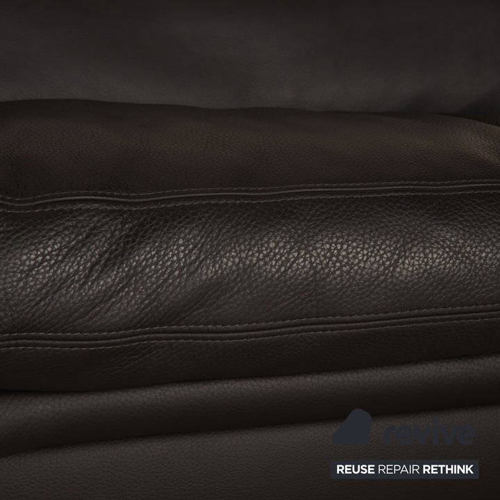 Erpo Manhatten Leder Dreisitzer Grau Anthrazit Sofa Couch Funktion