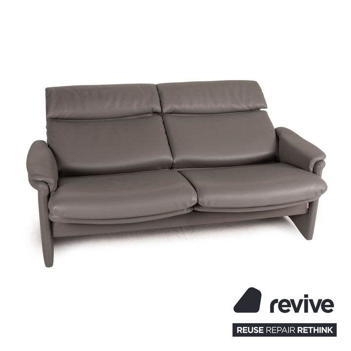 Erpo Monte Carlo Leder Sofa Grau Zweisitzer Couch Funktion Relaxfunktion