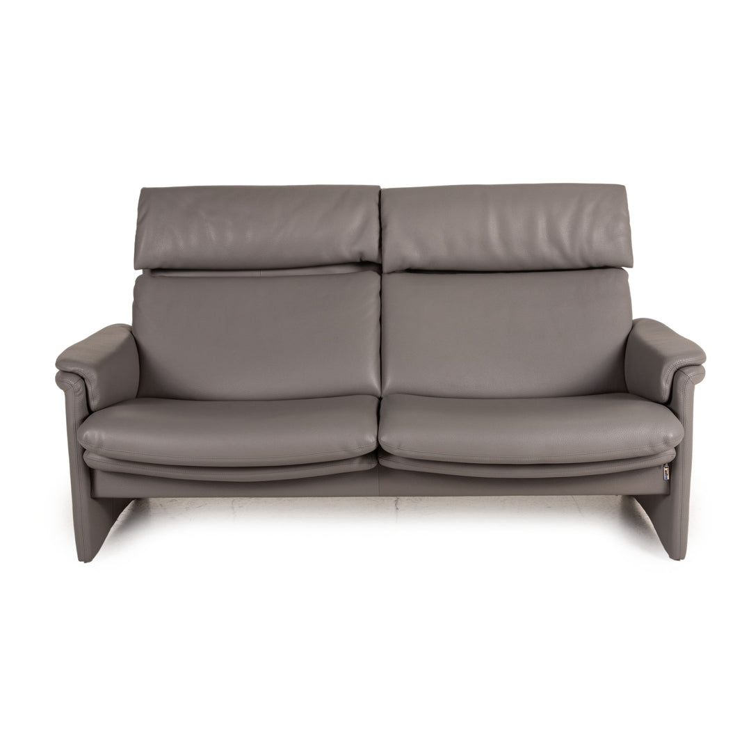 Erpo Monte Carlo Leder Sofa Grau Zweisitzer Couch Funktion Relaxfunktion