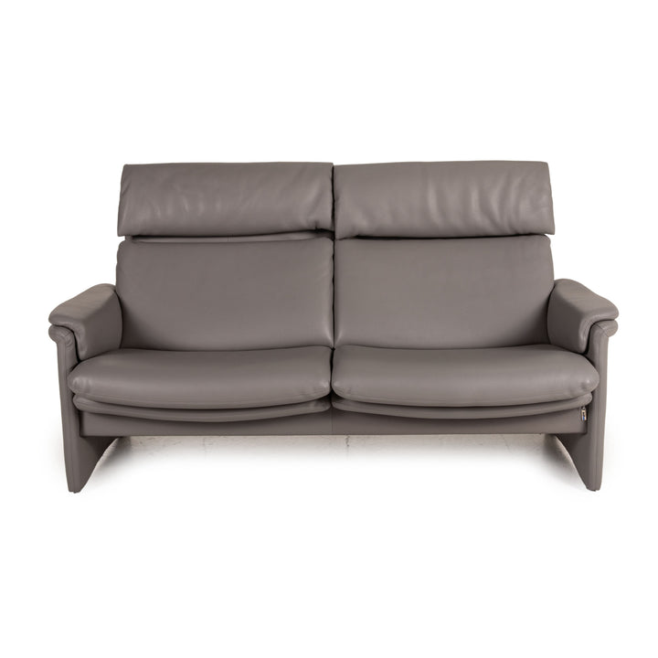 Erpo Monte Carlo Leder Sofa Grau Zweisitzer Couch Funktion Relaxfunktion