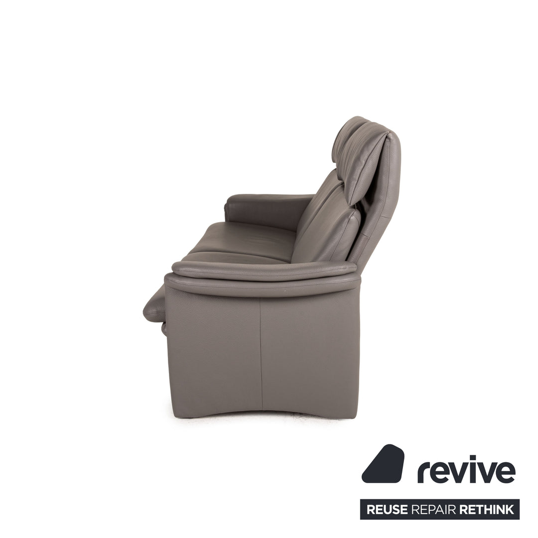 Erpo Monte Carlo Leder Sofa Grau Zweisitzer Couch Funktion Relaxfunktion