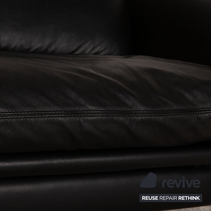 Erpo Porto Leder Dreisitzer Schwarz Sofa Couch Relaxfunktion